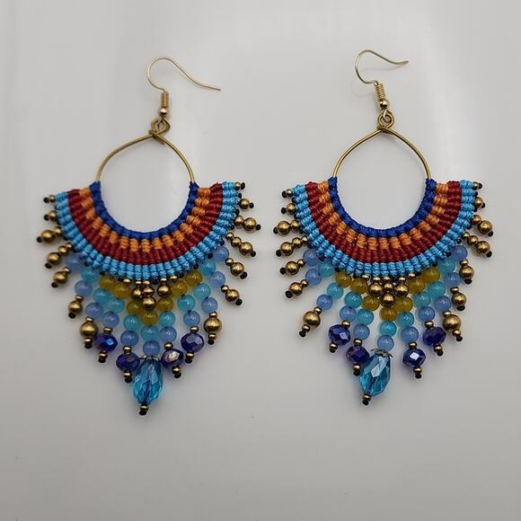 Boho Beaded Earrings - Picture 2 of 3